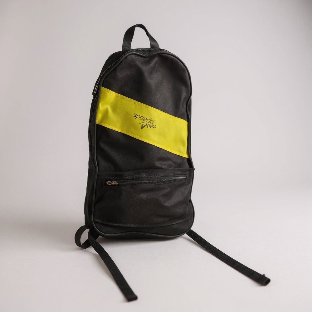 🏊♂️ Speedo Dive Mesh Backpack 💛 Black & Yellow Swim Gear Bag